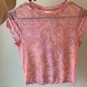 Abound Sheer trendy top Y2K